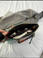 New Elegant Elegant Women Gradient Crocodile Texture Handbag - Fashionable Retro Tote Bag And Crossbody Wallet, With Adjustable Shoulder Strap, Suitable For Business, Office, University Student Daily Use