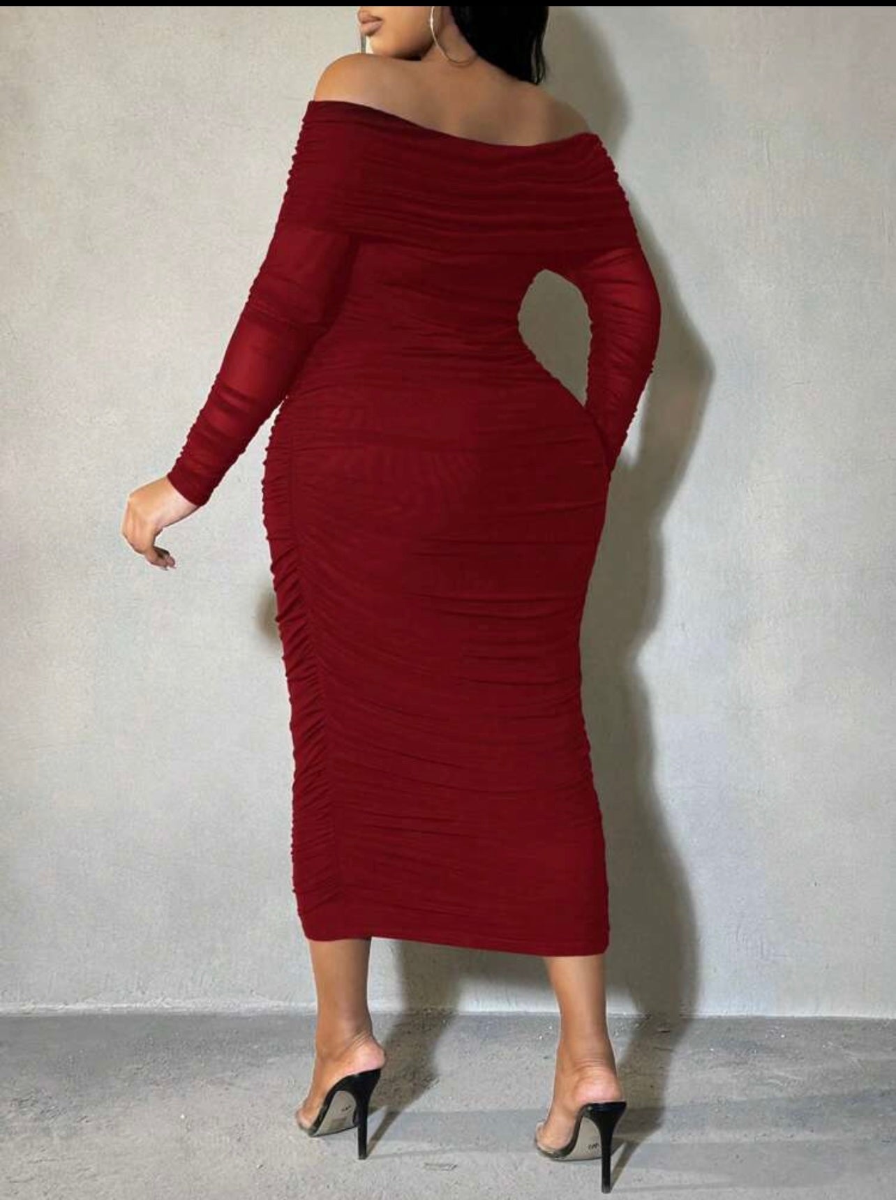 SHEIN SXY Plus Size Women's Solid Color Minimalist Everyday Off-Should –  Shelia store