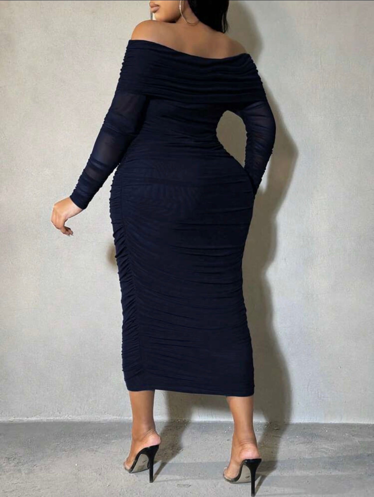SHEIN SXY Plus Size Women's Solid Color Minimalist Everyday Off-Should –  Shelia store